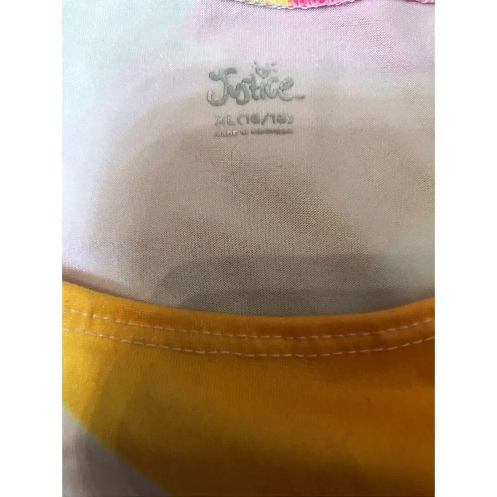 Justice girls multi color tankini top